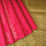 Pink with Green Soft Silk Saree