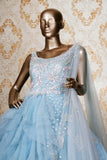 Light Blue Bridal Gown
