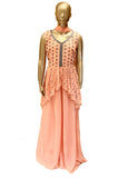 Georgette Peach Palazzo Suit