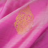 Pink & Blue Kanjeevaram Silk Saree with Gold Zari