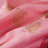 Pink & Red Kanjeevaram Silk Saree with Gold Zari