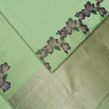 Green Kanjeevaram Silk Saree with thread motifs