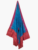 Pink with blue color raw silk Dupatta