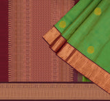 Green Color Handwoven With Gold Zari Butta’S Kanchipuram Silk Saree