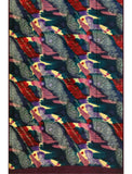 Multicoclor with contemporary pattern printed silk saree