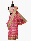 Pink with traditional patterns kota saree