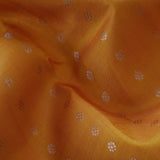 Oil mustard copper zari motif and self color blouse kanchipuram silk saree