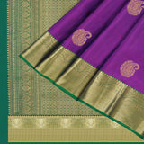 Dark Purple With Paisley Zari Motif Kanchipuram Silk Saree
