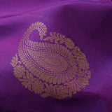 Dark Purple With Paisley Zari Motif Kanchipuram Silk Saree