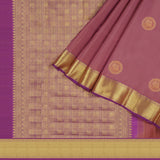 Brown With Gold Zari Butta'S Kanchipuram Silk Saree