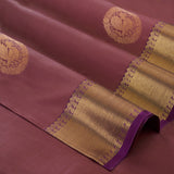 Brown With Gold Zari Butta'S Kanchipuram Silk Saree