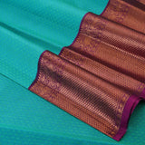 Green with jacquart weaving and purple blouse kanchipuram silk saree